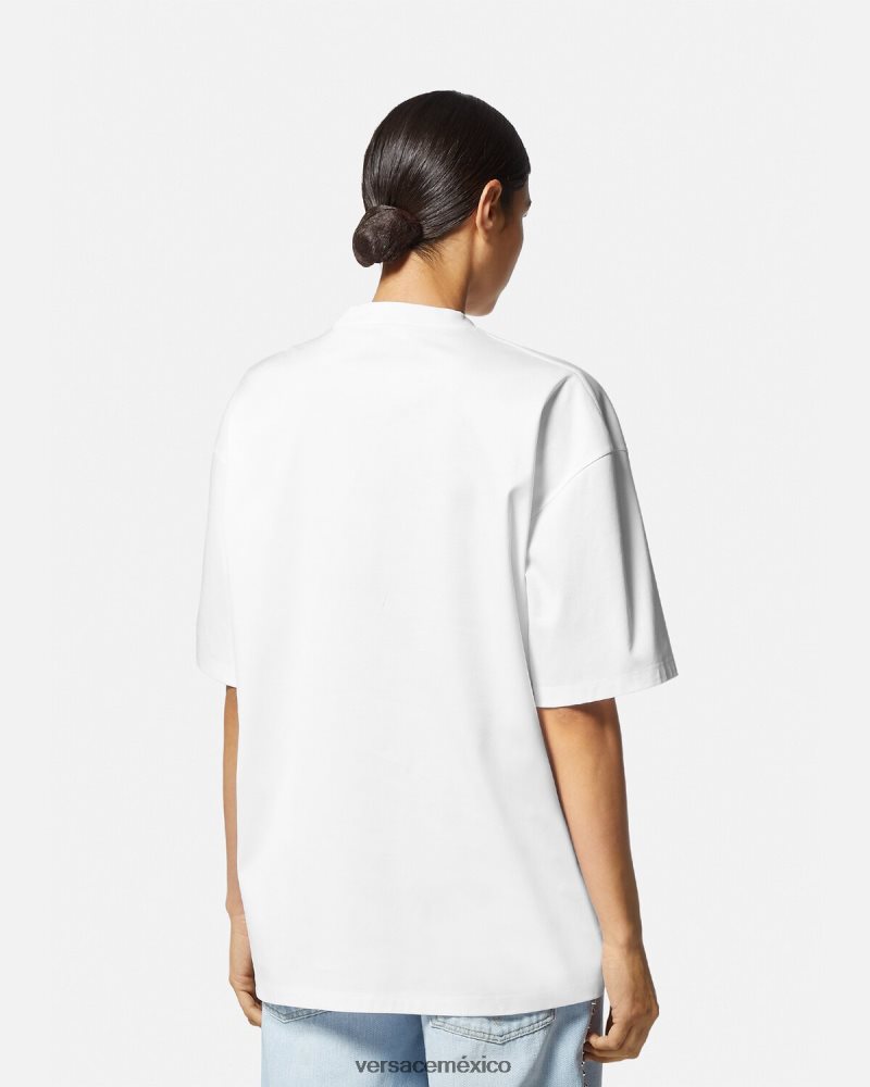 Versace camiseta del conejo del festival de primavera blanco ropa mujer 84626J148