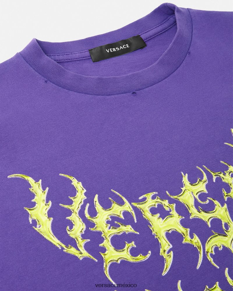 Versace camiseta extragrande de diosa Violeta ropa mujer 84626J151