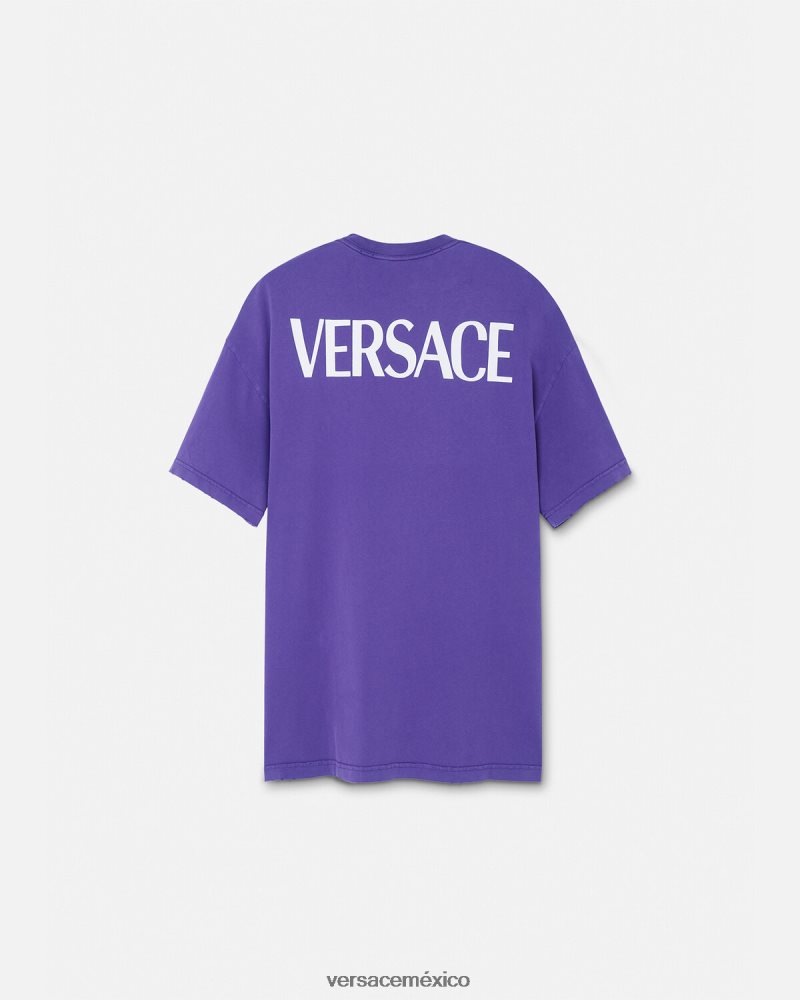 Versace camiseta extragrande de diosa Violeta ropa mujer 84626J151