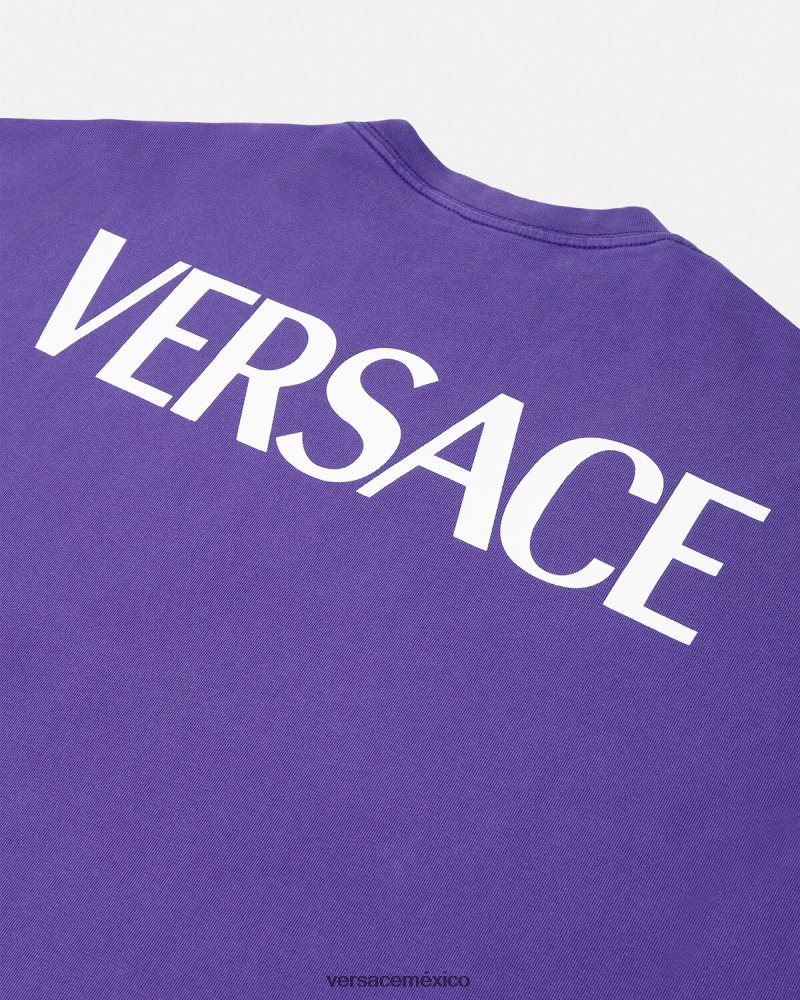 Versace camiseta extragrande de diosa Violeta ropa mujer 84626J151