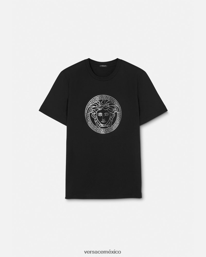 Versace camiseta medusa negro ropa mujer 84626J129