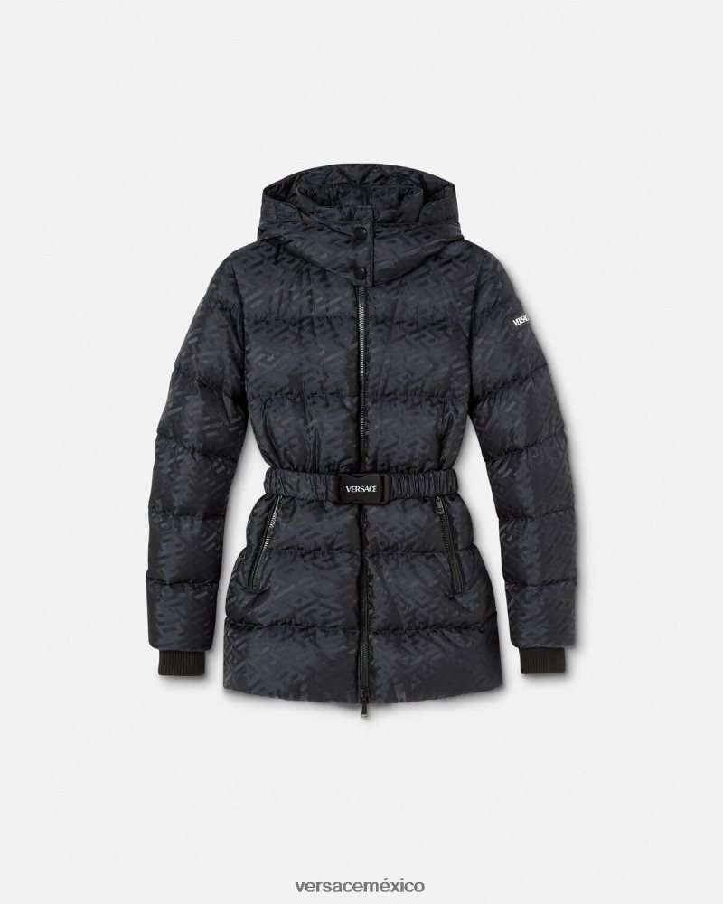 Versace chaqueta acolchada la greca negro ropa mujer 84626J95