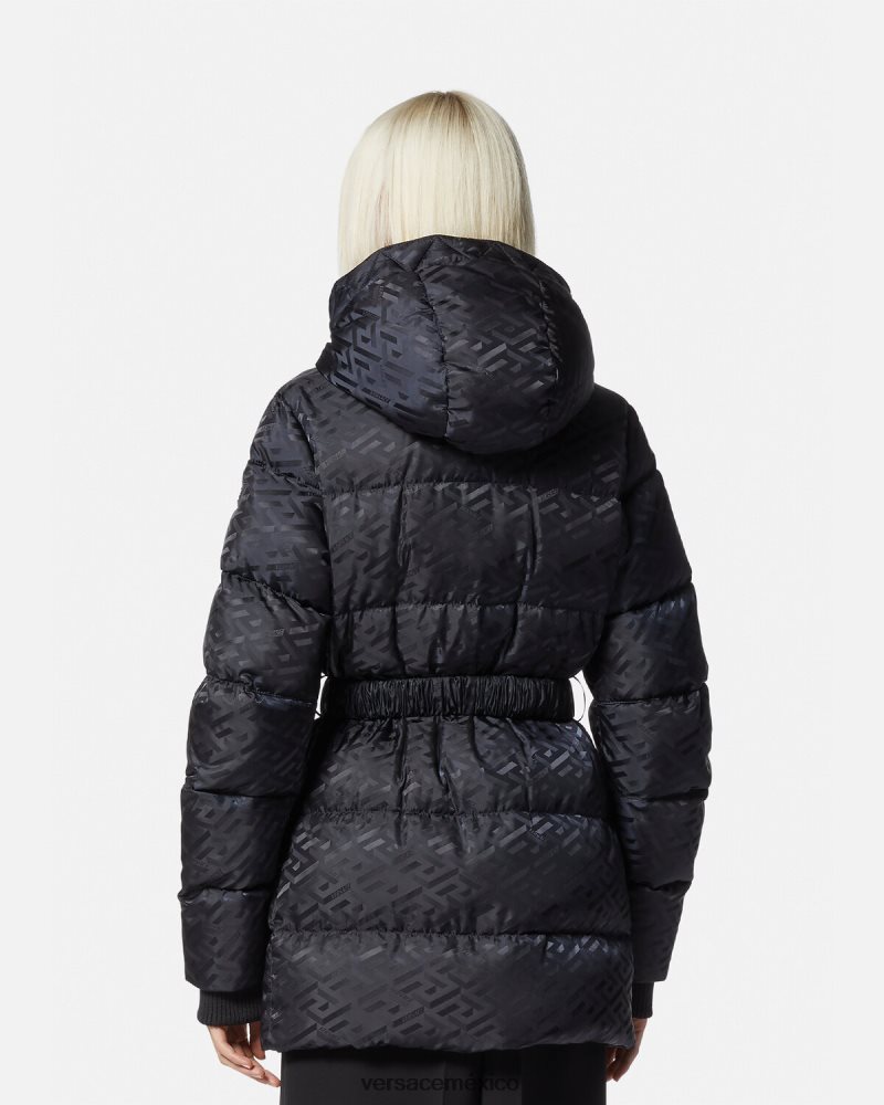 Versace chaqueta acolchada la greca negro ropa mujer 84626J95