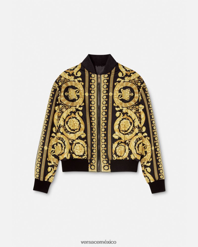 Versace chaqueta bomber reversible con diseño barroco imprimir ropa mujer 84626J88
