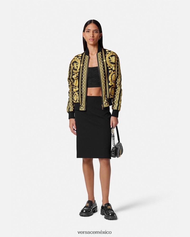 Versace chaqueta bomber reversible con diseño barroco imprimir ropa mujer 84626J88