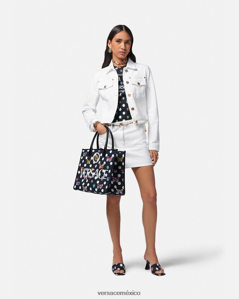 Versace chaqueta vaquera con medusa '95 blanco ropa mujer 84626J81