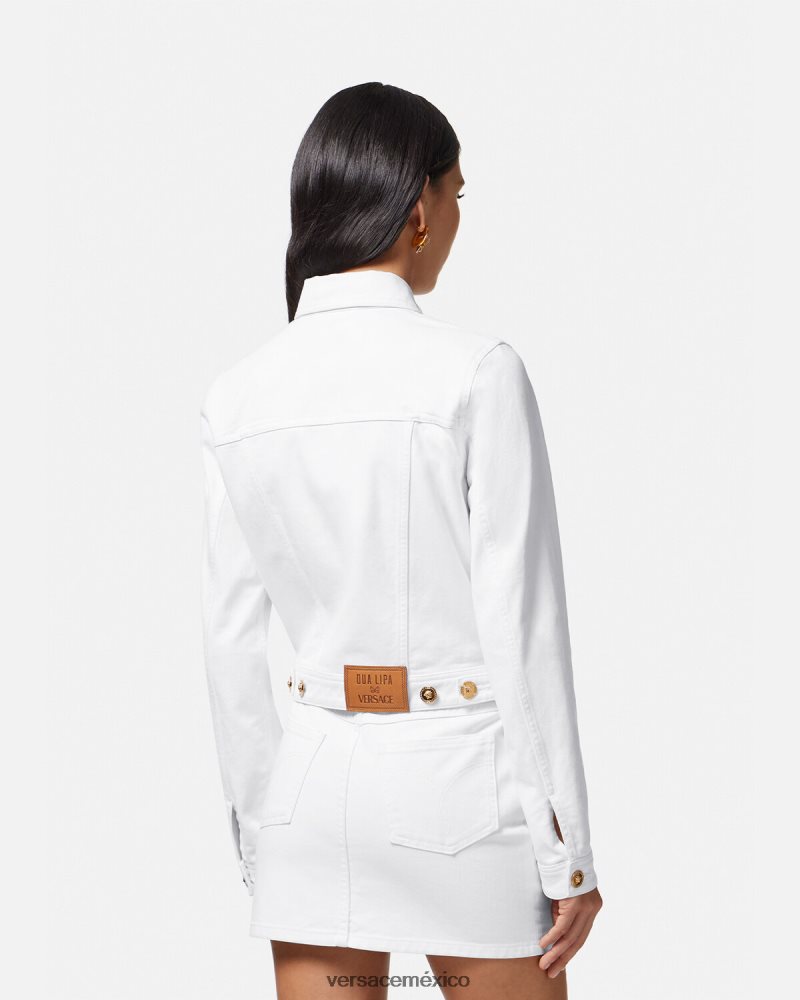 Versace chaqueta vaquera con medusa '95 blanco ropa mujer 84626J81