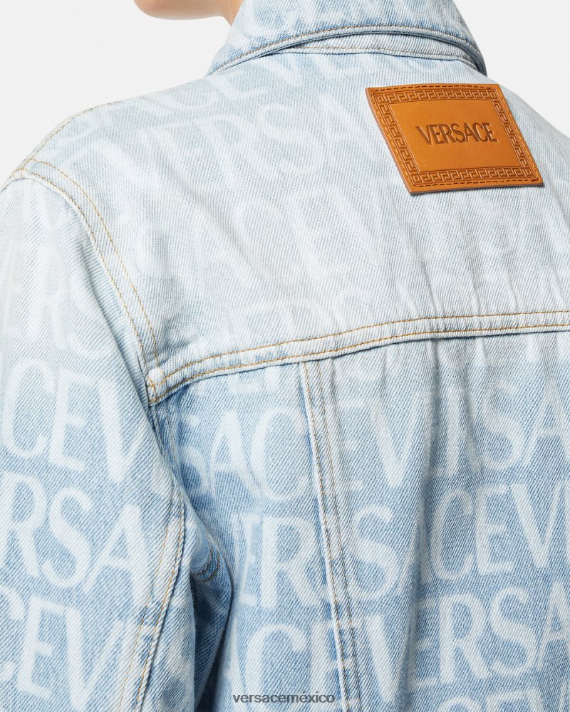 Versace chaqueta vaquera integral azul ropa mujer 84626J87