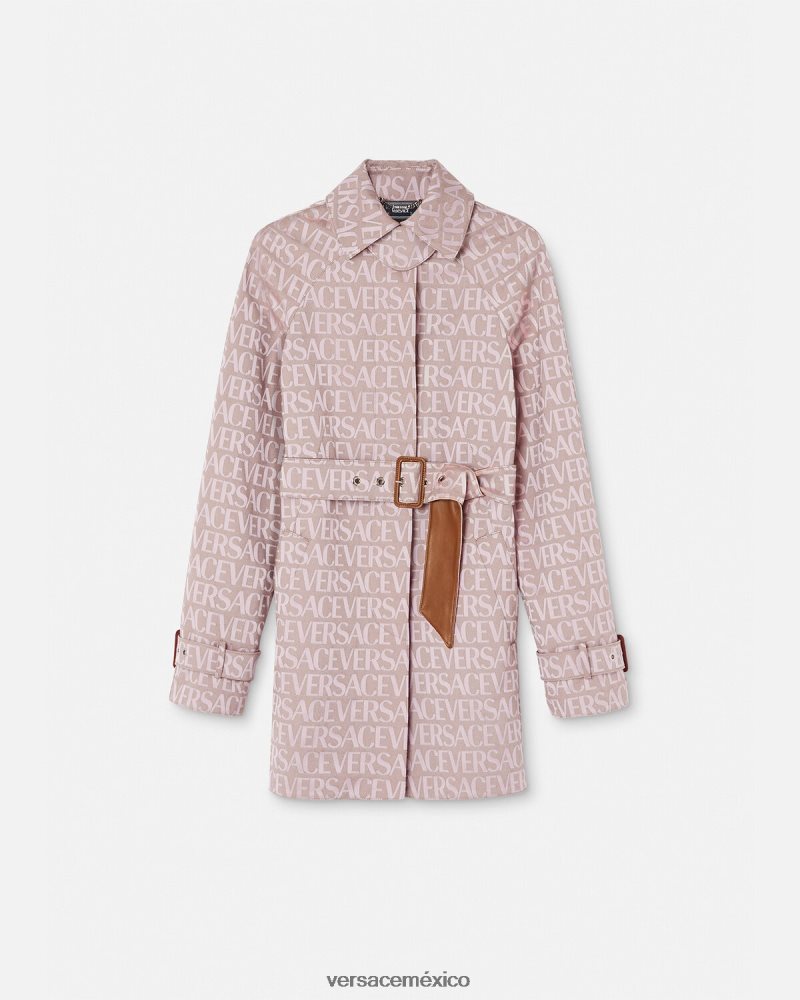 Versace gabardina corta integral rosa y estampado ropa mujer 84626J83