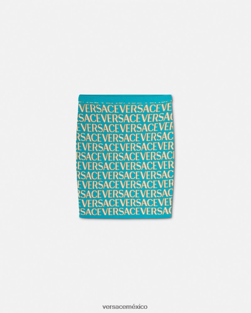 Versace falda de punto imprimir ropa mujer 84626J163