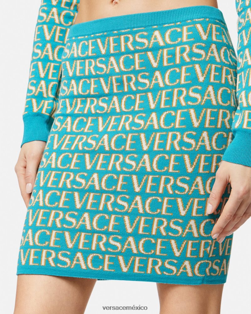 Versace falda de punto imprimir ropa mujer 84626J163