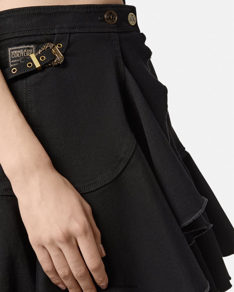 Versace falda vaquera barroca couture1 negro ropa mujer 84626J2253