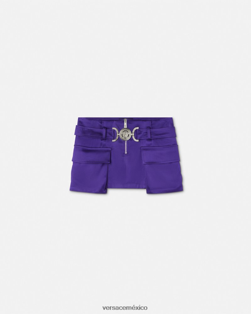 Versace minifalda cargo con Medusa '95 Violeta ropa mujer 84626J187