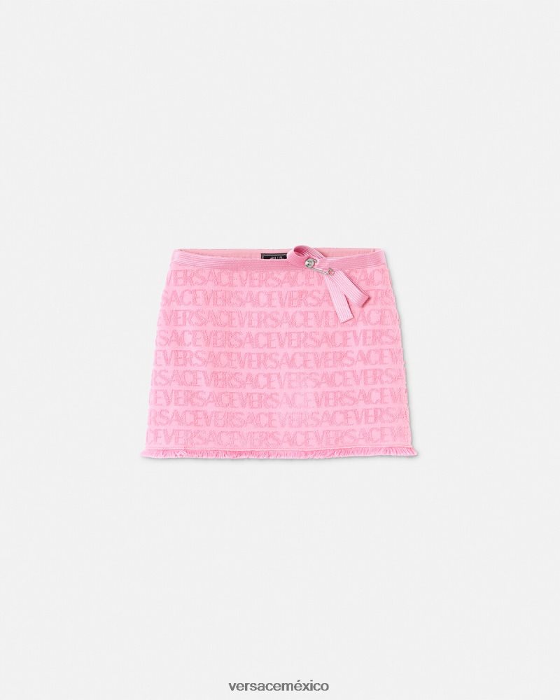 Versace minifalda con imperdible en toda la prenda rosa ropa mujer 84626J159