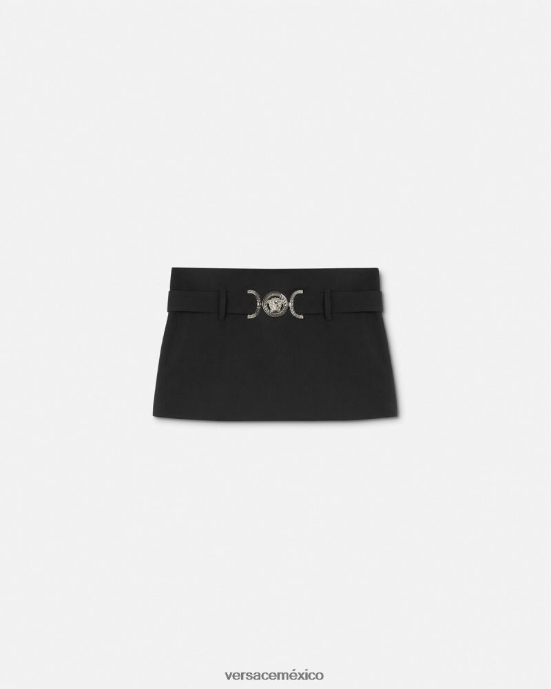 Versace minifalda con medusa '95 negro ropa mujer 84626J173