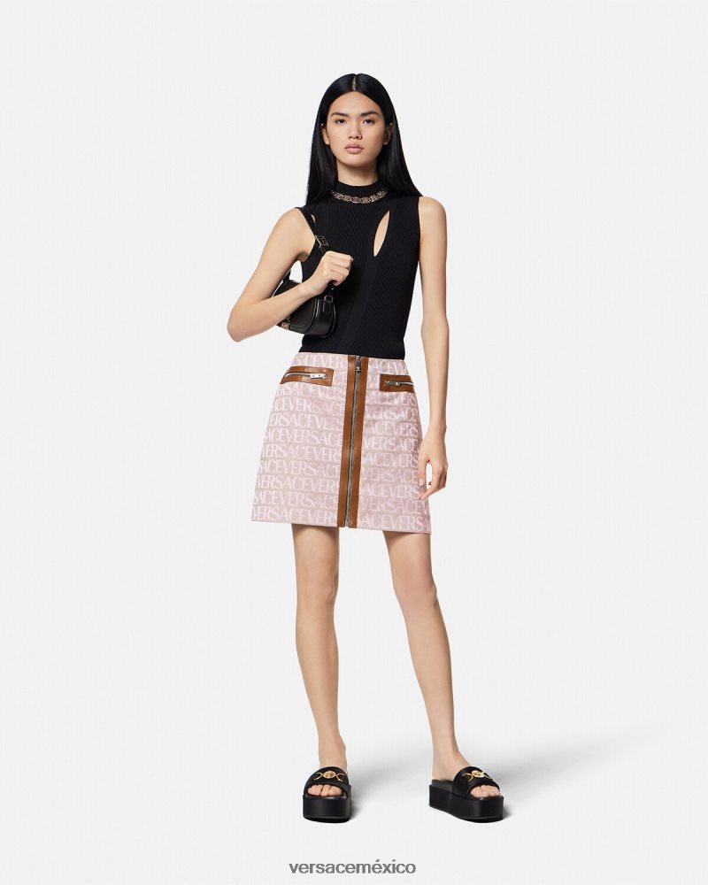 Versace minifalda por toda la prenda rosa y estampado ropa mujer 84626J165