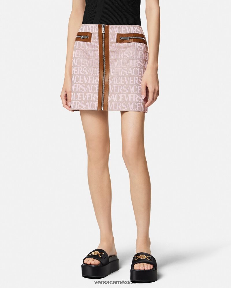 Versace minifalda por toda la prenda rosa y estampado ropa mujer 84626J165