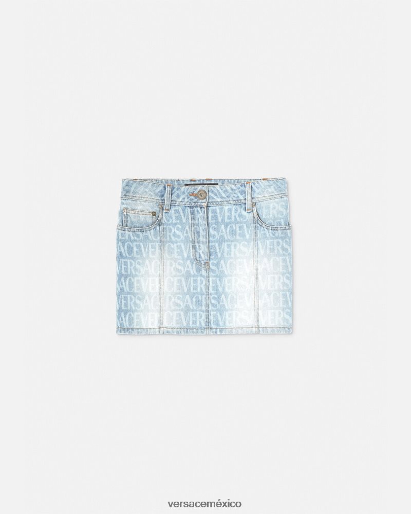 Versace minifalda vaquera integral azul ropa mujer 84626J166
