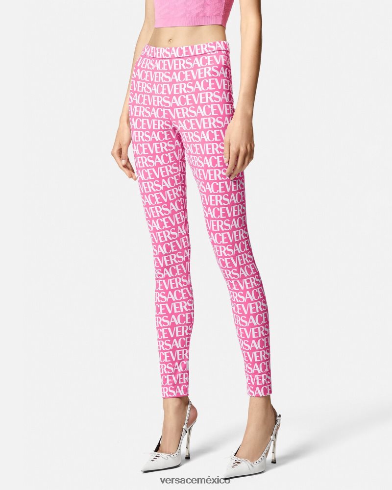 Versace leggings por toda la prenda rosa y estampado ropa mujer 84626J212