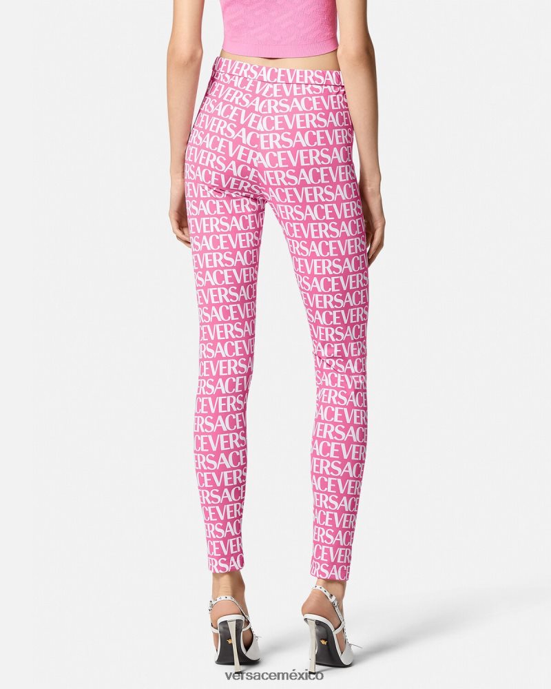 Versace leggings por toda la prenda rosa y estampado ropa mujer 84626J212