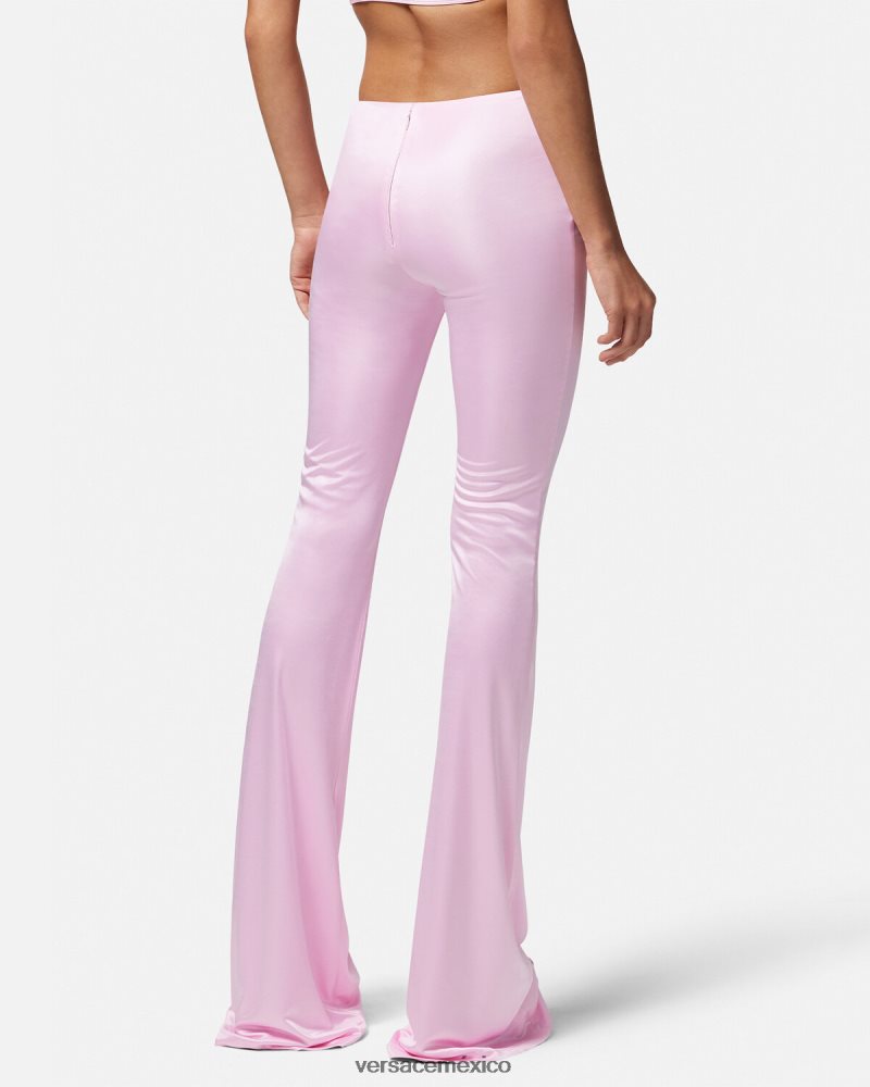 Versace pantalones acampanados anudados un color ropa mujer 84626J122