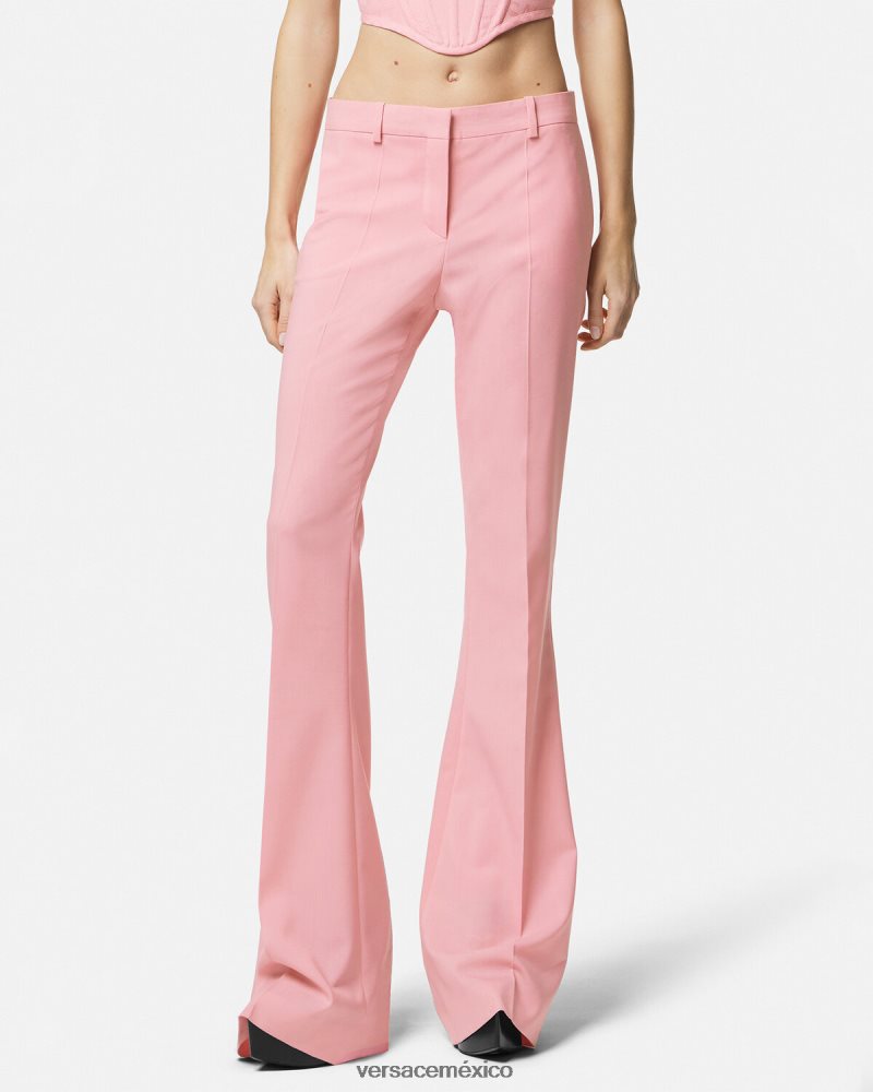 Versace pantalones acampanados un color ropa mujer 84626J120