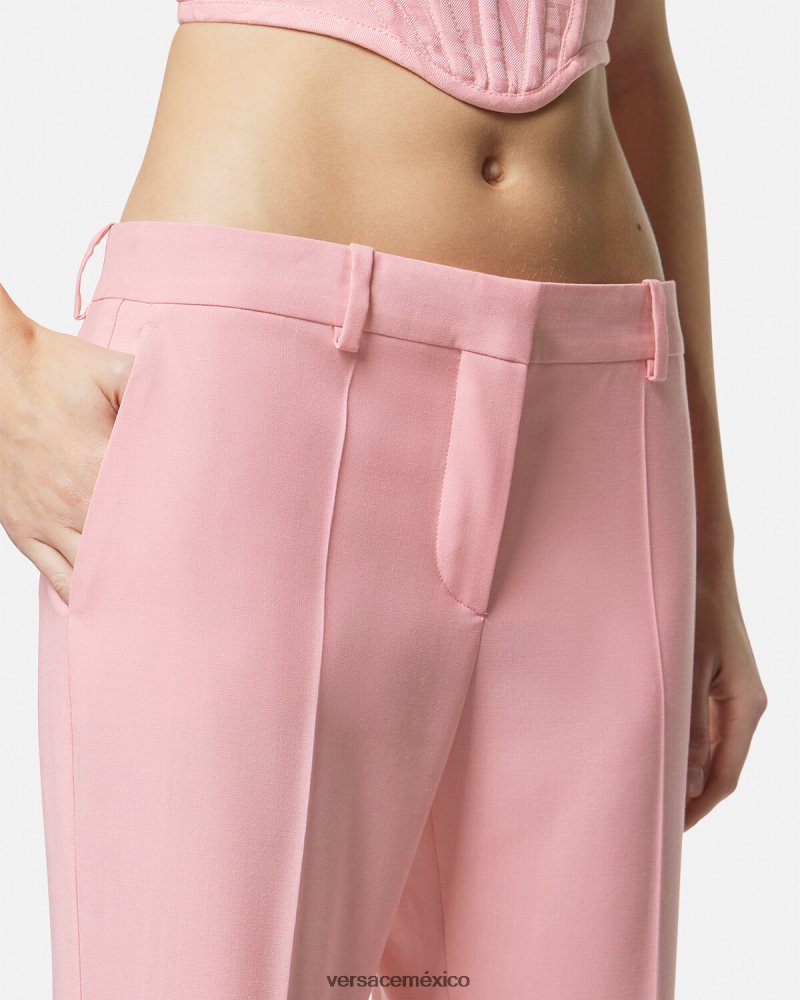 Versace pantalones acampanados un color ropa mujer 84626J120