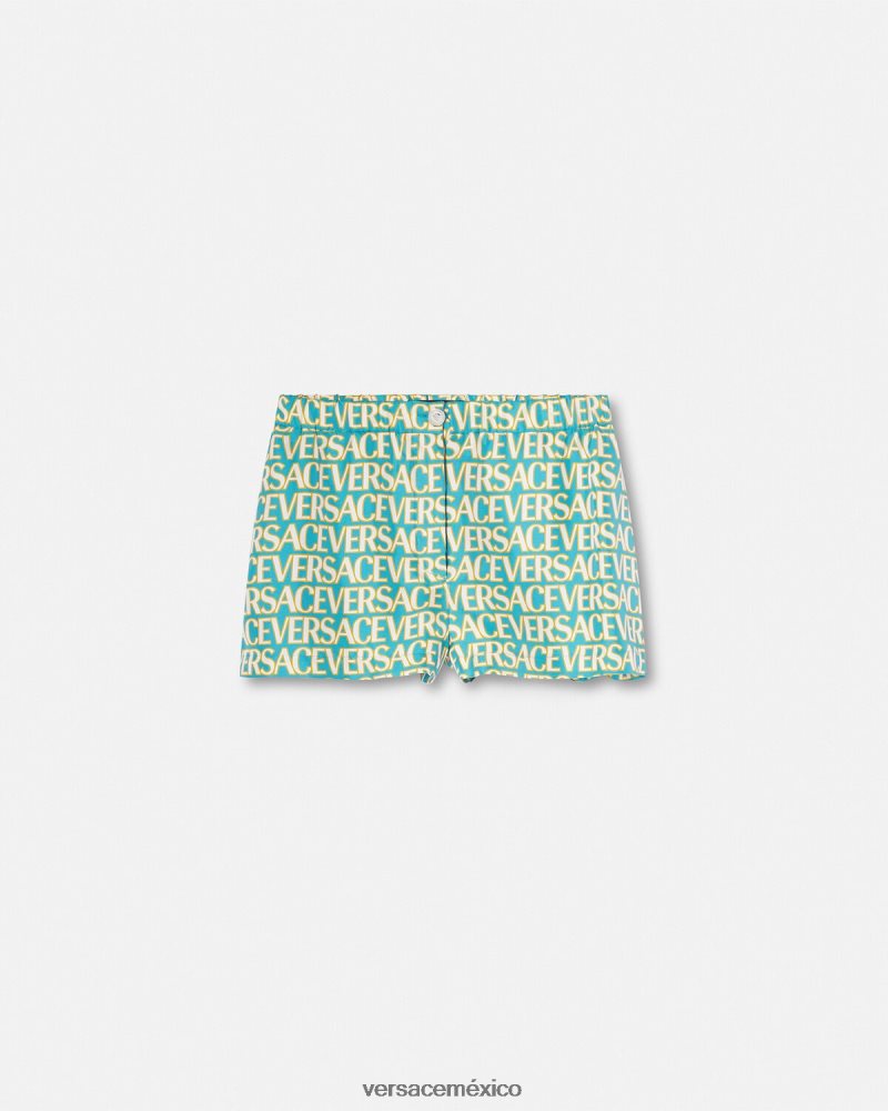 Versace pantalones cortos de seda imprimir ropa mujer 84626J191