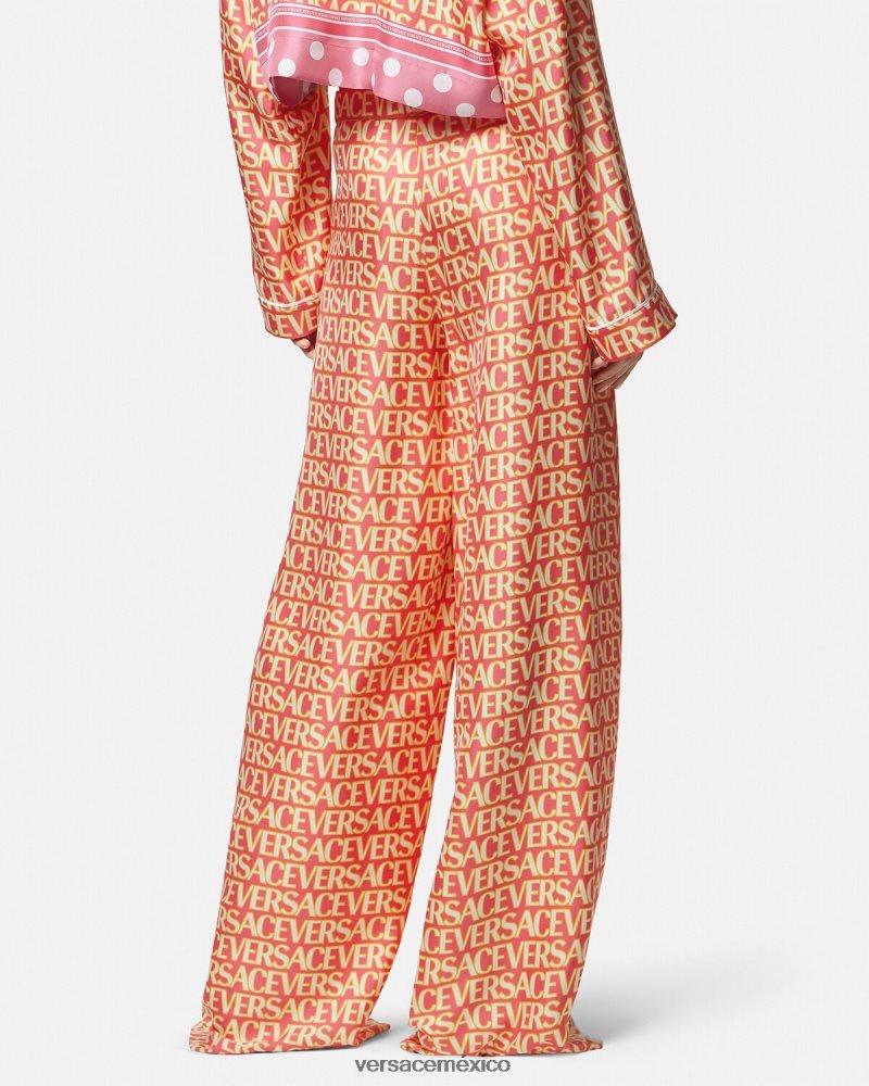 Versace pantalones de seda imprimir ropa mujer 84626J192