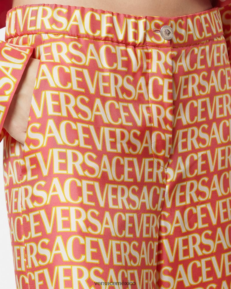 Versace pantalones de seda imprimir ropa mujer 84626J192