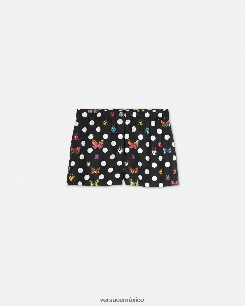 Versace shorts de seda mariposas imprimir ropa mujer 84626J189