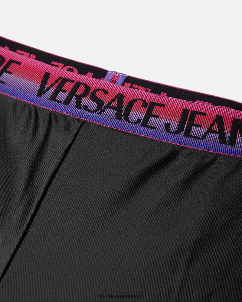 Versace leggins con logo negro ropa mujer 84626J2149