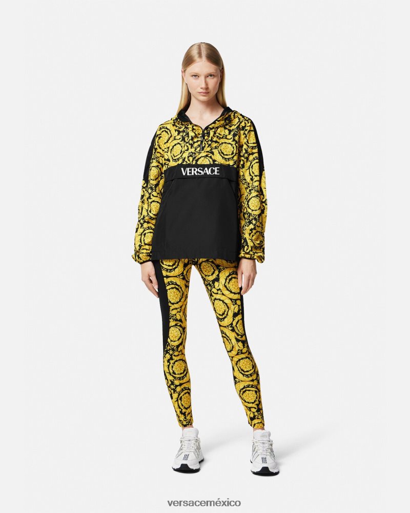 Versace leggings barrocos negro ropa mujer 84626J241