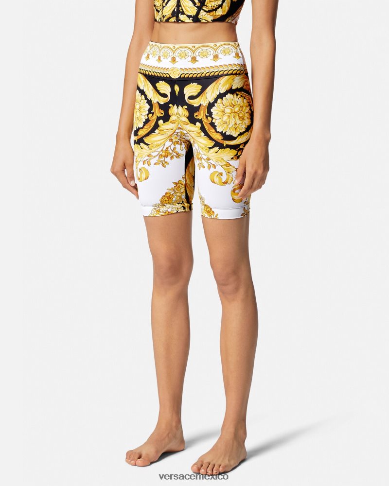Versace pantalones cortos de ciclismo estilo barroco imprimir ropa mujer 84626J230