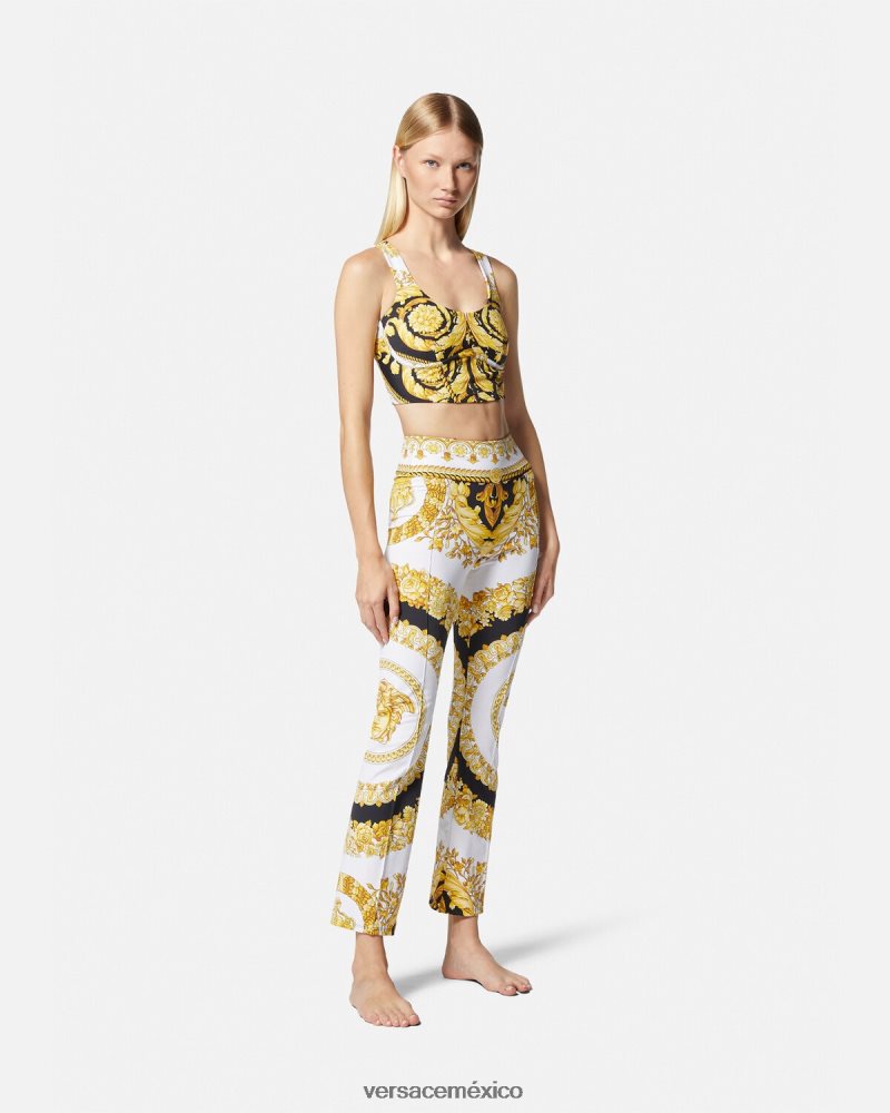 Versace sujetador deportivo barroco para gimnasio imprimir ropa mujer 84626J229
