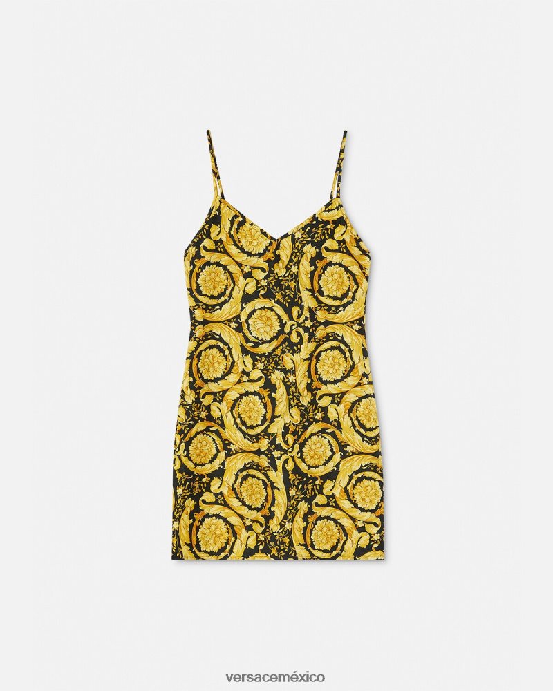 Versace pijama de seda barroco imprimir ropa interior y ropa de playa mujer 84626J1029