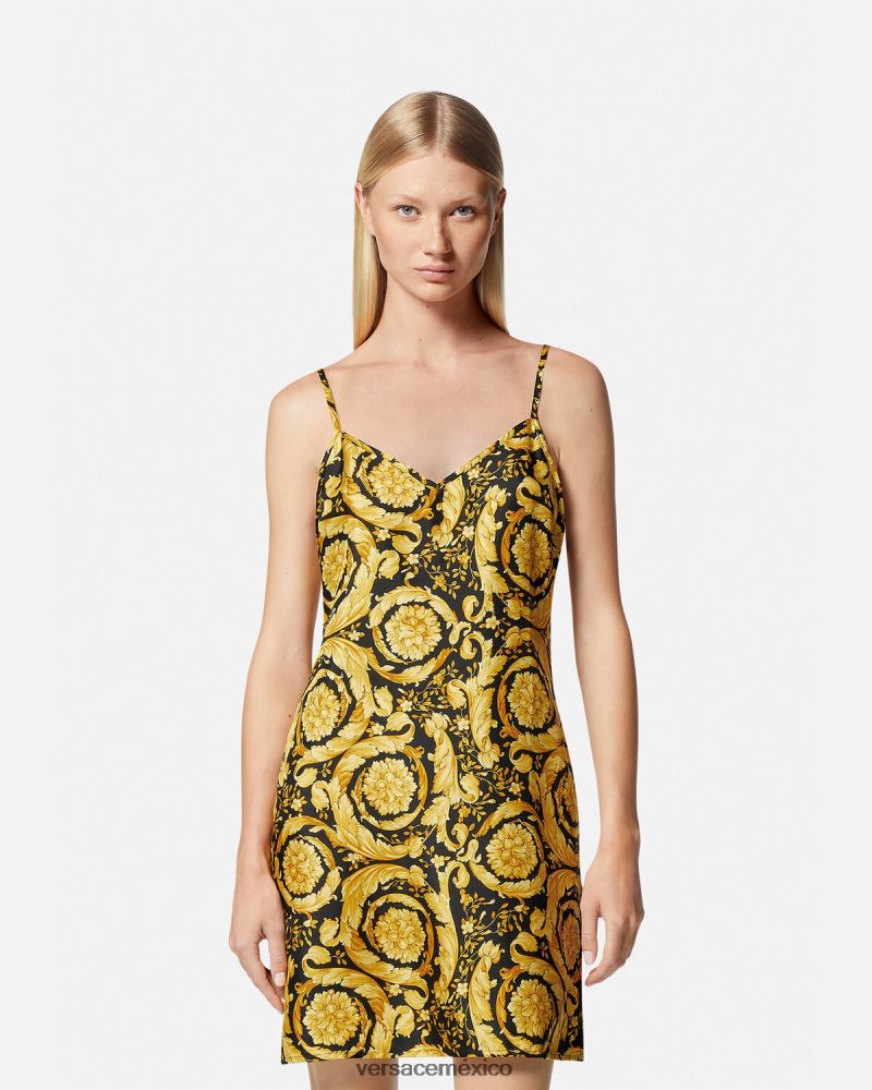 Versace pijama de seda barroco imprimir ropa interior y ropa de playa mujer 84626J1029