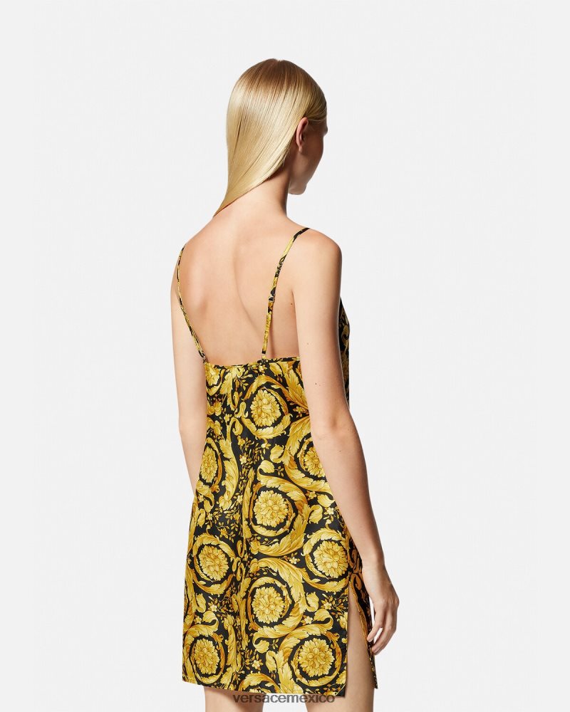 Versace pijama de seda barroco imprimir ropa interior y ropa de playa mujer 84626J1029