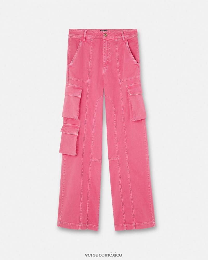 Versace jeans cargo rectos fucsia ropa mujer 84626J2243