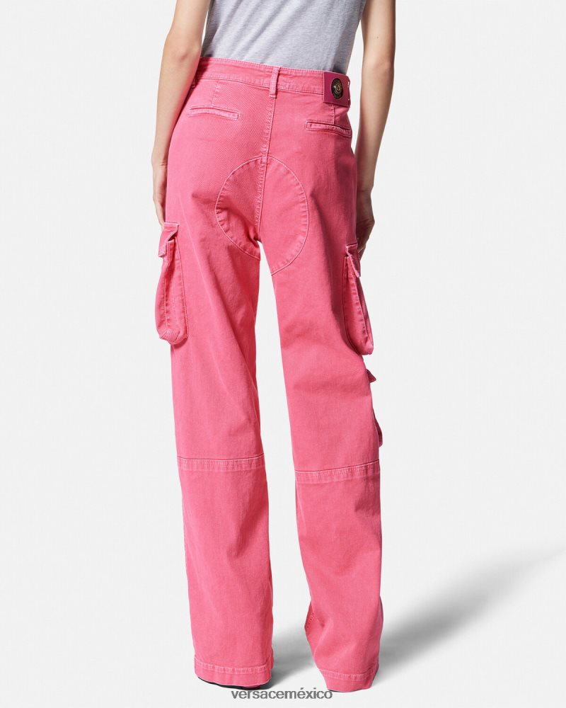 Versace jeans cargo rectos fucsia ropa mujer 84626J2243