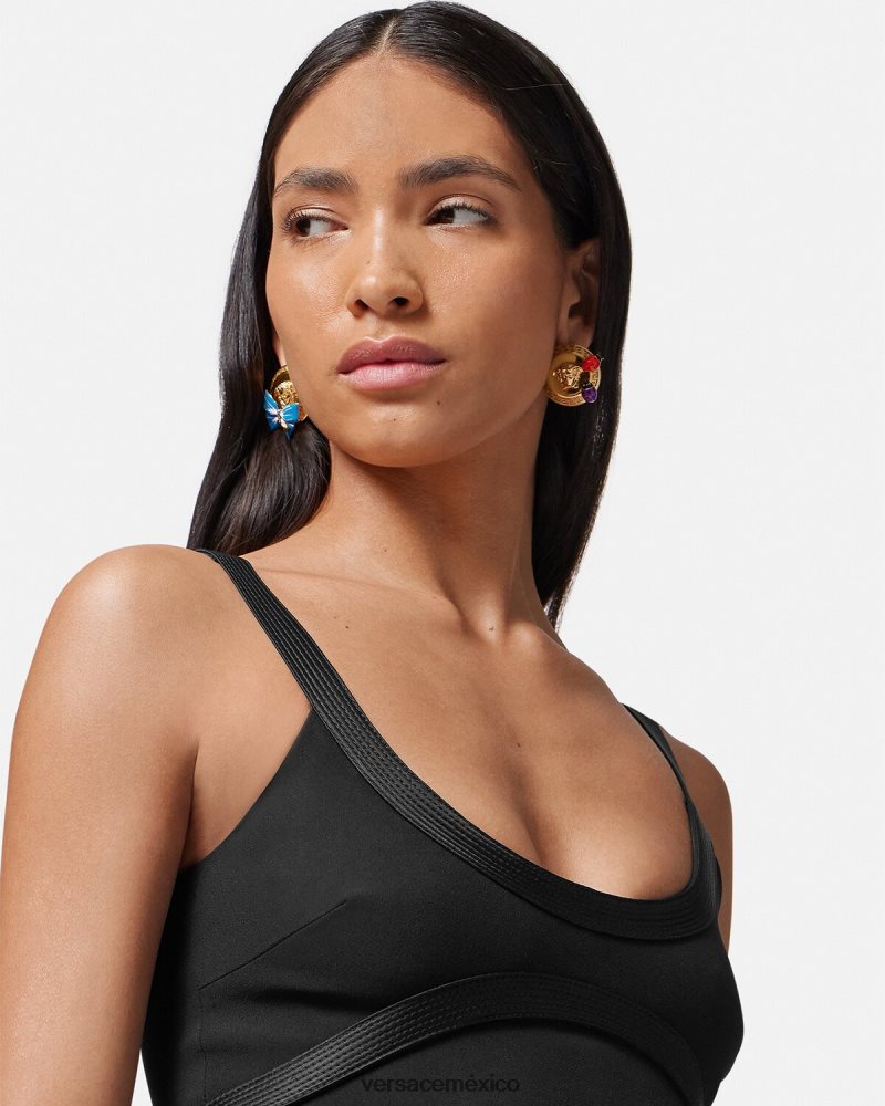Versace mini vestido de mariposas imprimir ropa mujer 84626J2