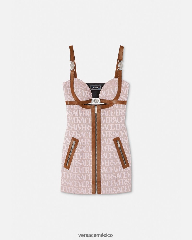 Versace minivestido por toda la prenda rosa y estampado ropa mujer 84626J27
