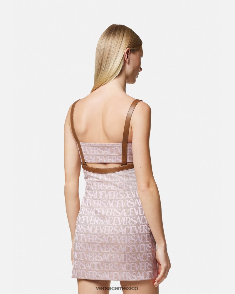 Versace minivestido por toda la prenda rosa y estampado ropa mujer 84626J27