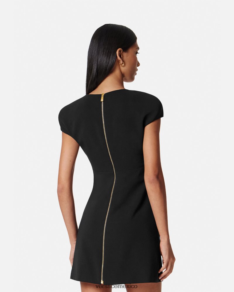 Versace minivestido recto negro ropa mujer 84626J43