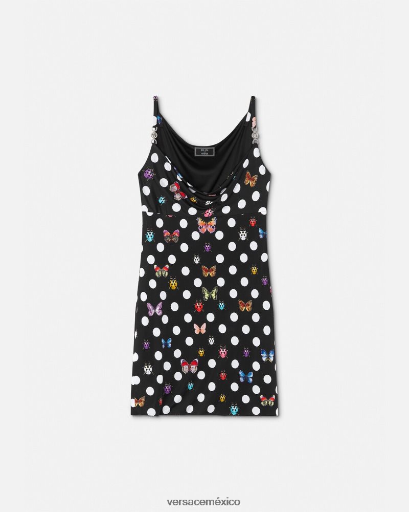Versace vestido corto con mariposas y medusa '95 imprimir ropa mujer 84626J5