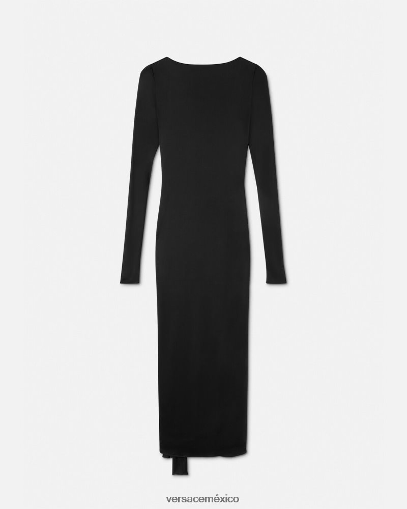 Versace vestido largo anudado sin espalda un color ropa mujer 84626J20