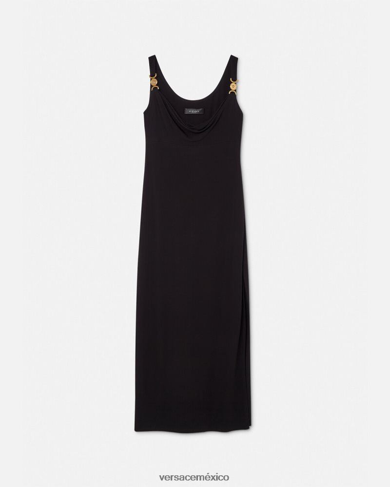 Versace vestido largo con medusa '95 negro ropa mujer 84626J44