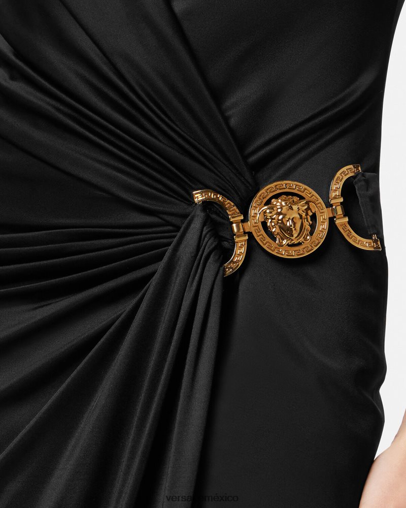 Versace vestido midi con medusa '95 negro ropa mujer 84626J29