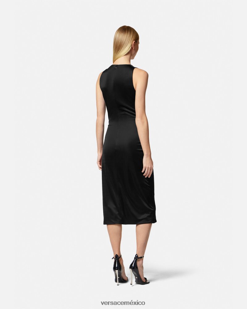 Versace vestido midi con medusa '95 negro ropa mujer 84626J29
