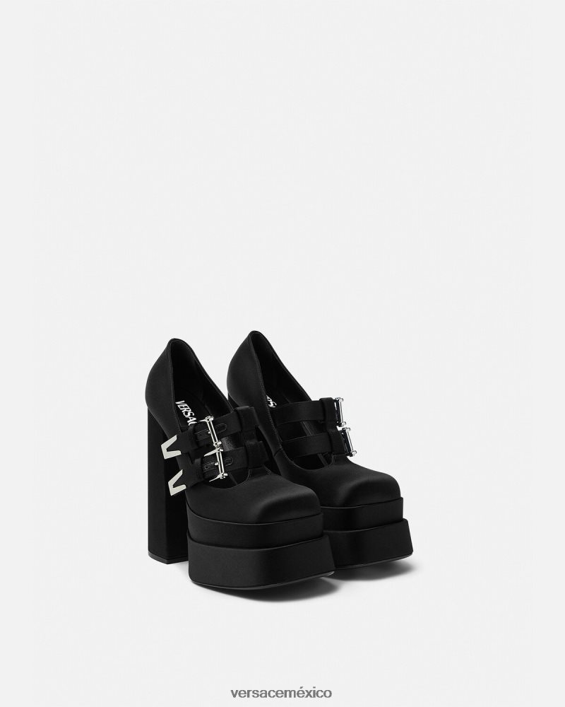 Versace bombas de plataforma aevitas negro zapato mujer 84626J417
